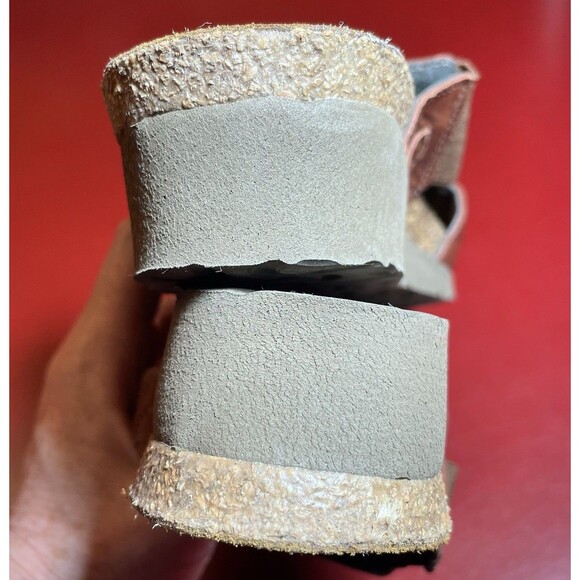 Naot Leather Slide Sandals Womens EU 36 US 5.5 Brown Chain Israel Comfort - Picture 5 of 13